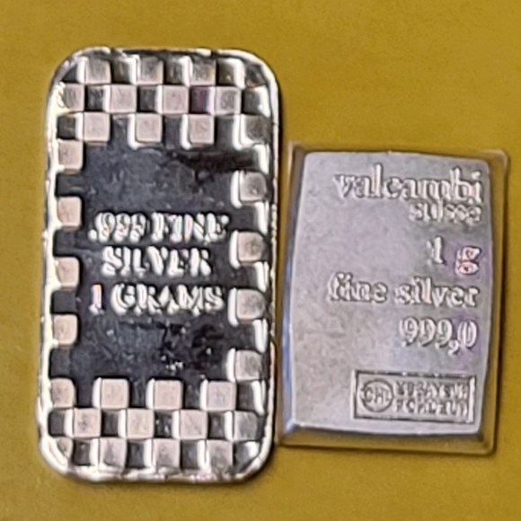 2g Silver Bundle [1g Joker Bar] + [1g Valcambi Bar] .999 Fine Silver Investment - Picture 2 of 3